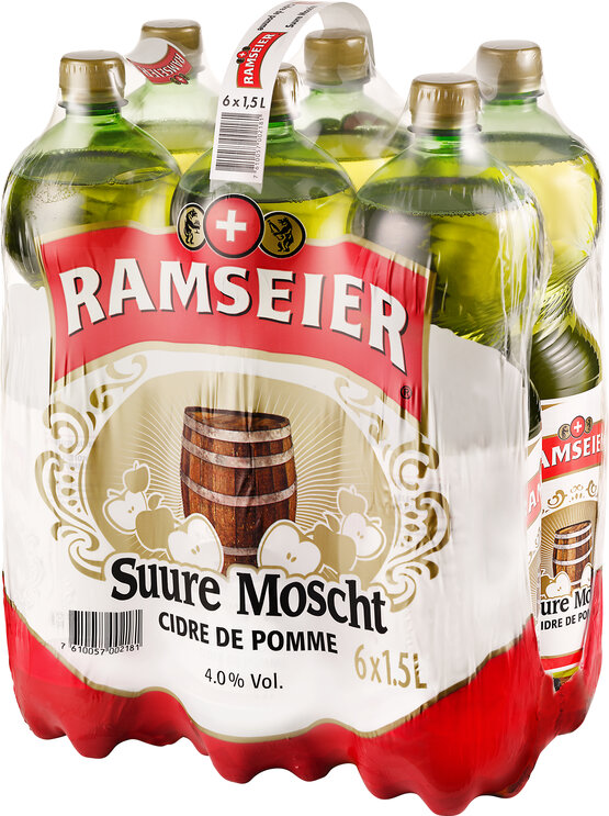 Ramseier Suure Moscht klar 4.0% 1.5 L EW PET, 6-Pack