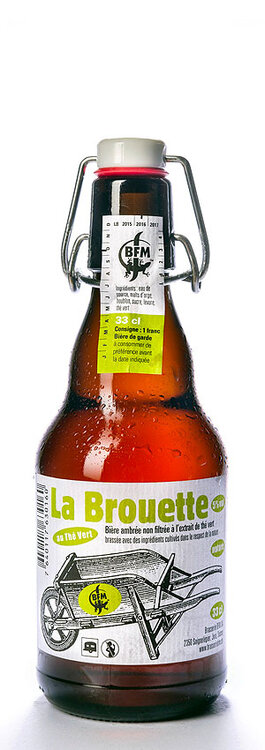 La Brouette Amber Ale Brasserie BFM Saignelégier 33 cl MW-Flasche Depot 1.- Harass 8.-