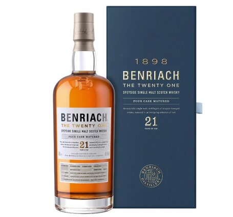 Whisky BenRiach 21 years Single Malt Scotch (solange Vorrat, voraussichtlich ab November 2024 wieder verfügbar)