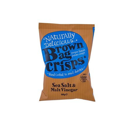 Brown Bag Crisps Sea Salt & Malt Vinegar 40g