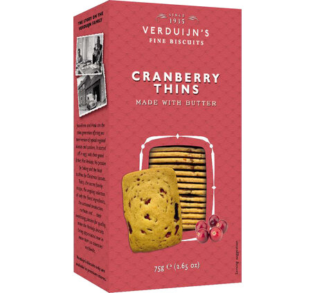 Verduijn's Butterbiskuits mit Cranberries 75g