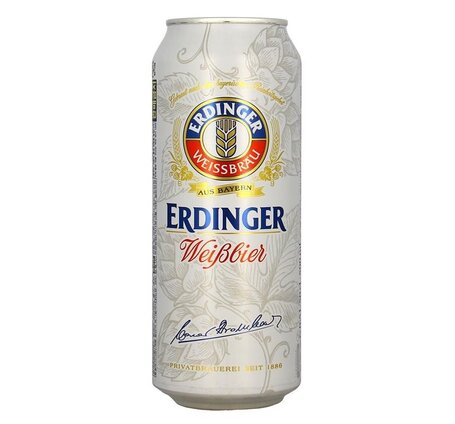 Erdinger Weissbier trüb mit feiner Hefe Dose