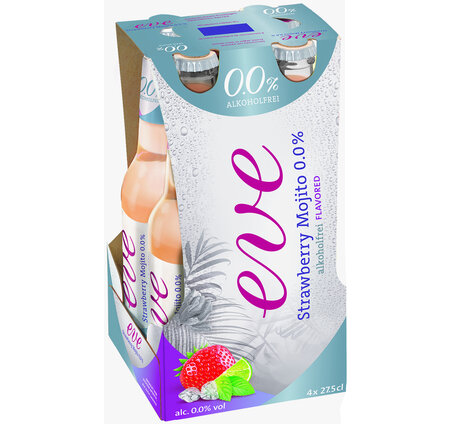 Eve Strawberry Mojito alkoholfrei 0.0% 4-Pack EW Flasche