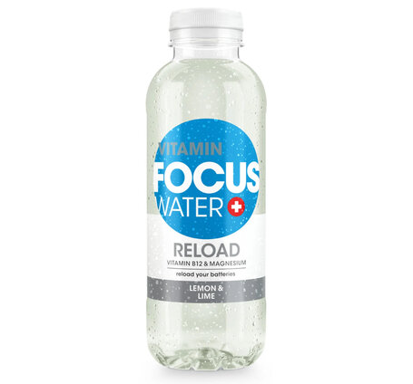 Focuswater Reload Vitamin B12 & Magnesium Limette & Zitrone EW PET, 6-Pack