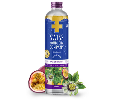 Swiss Kombucha Passionsfrucht 40cl EW-Glas