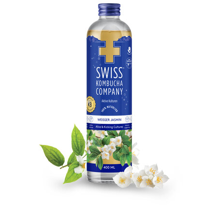 Swiss Kombucha Weisser Jasmin 40cl EW-Glas (auf Anfrage)