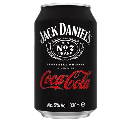 Jack & Coke Jack Daniel's Old No.7 Tennessee Whiskey & Coca-Cola 33 cl Dose 5°