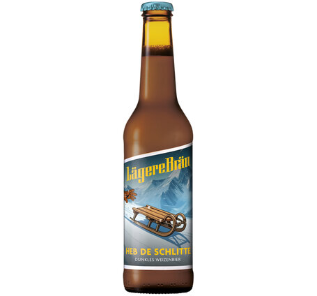 Lägere Bräu Heb de Schlitte Dunkles Weizenbier 33 cl EW 