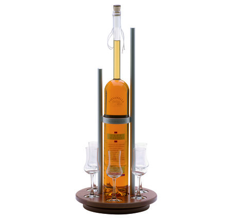 Grappa Paesanella Amarone 1.5 L inkl. Dreh-Gestell und 6 Gläser