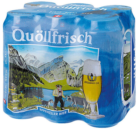 Appenzeller Quöllfrisch Hell 50 cl Dose 6-Pack