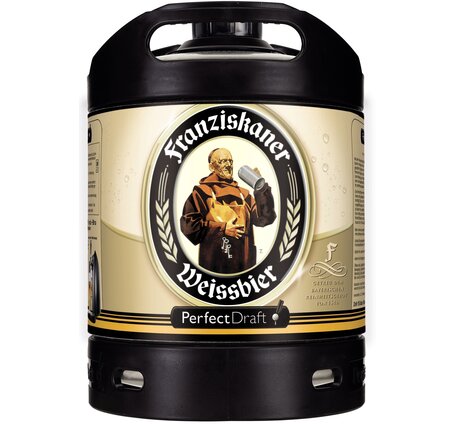 Franziskaner Weissbier (naturtrüb) Perfect Draft 6 L Fass Depot 10.- (5.- für Fass/5.- für Harass) (für Philips Perfect Draft und Perfect Draft Pro Zapfsysteme)