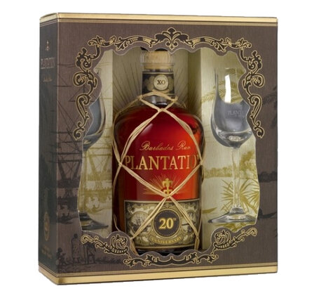 Rum Plantation XO 20th Anniversary Geschenk-Packung mit 2 Gläser (solange Vorrat, kein neuer Liefertermin bekannt)