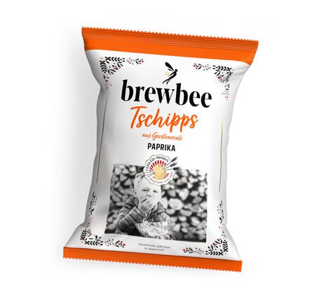 Brewbee Tschipps aus Gerstenmalz gewürzt mit Paprika 90g
(1 Karton = 20 Säckli)