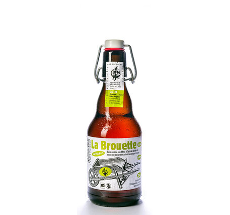 La Brouette Amber Ale Brasserie BFM Saignelégier 33 cl MW-Flasche Depot 1.- Harass 8.-